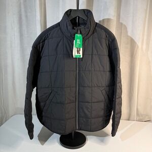 Roxy Women's XL Quilted Puffer Jacket Black Lightweight Zip Up NWT